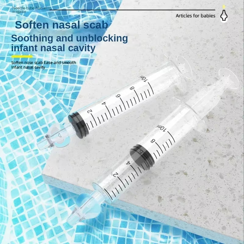 Needle Tube Baby Nasal Aspirator Syringe Baby Nose Cleaner Infant Rhinitis Nasal Washer Children Nose Washing Tool for Kids